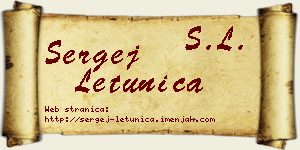 Sergej Letunica vizit kartica